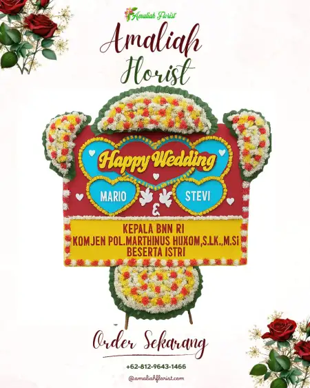 Papan Bunga Pernikahan Rabak